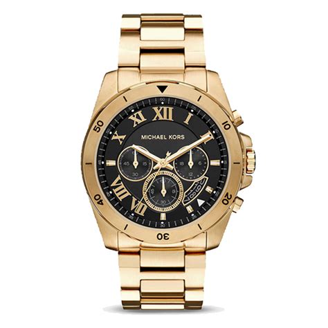 gold michael kors watch black face|Oversized Maritime Gold.